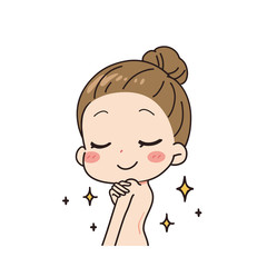 An oblique illustration of a woman with a beautiful back, upper body.