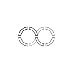 Double O letter logo design vector