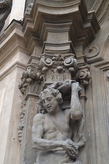 Fototapeta na wymiar detail of fountain in Czech Republic, Prague