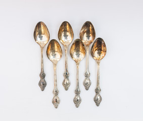 Old Silver plated cutlery set - spoon for 6 person