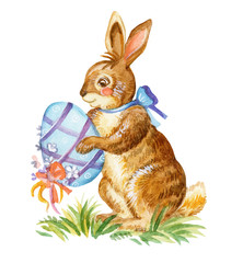 Rabbit watercolor illustration 8