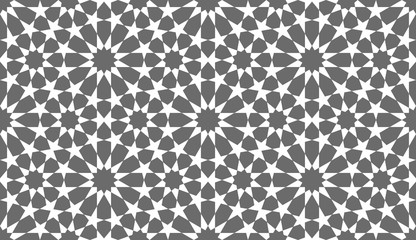 Geometrical Islamic Seamless Pattern for decoration greeting card or interior. Vector Illustration.