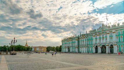 Sight-seeing Winter palace of Russian kings now Art museum 