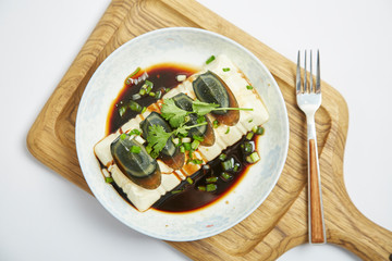 Tofu with Preserved Eggs