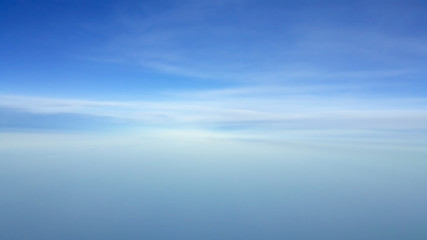 Obraz na płótnie Canvas blue sky view from plane