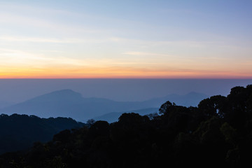 landscape sunrise at inthanon, Chaingmai, Thailand