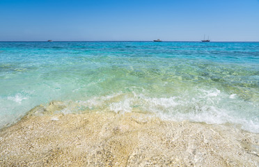 Clear azure coloured sea water, Sardinia, Italy