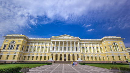 Obraz premium The State Russian Museum timelapse . ST.PETERSBURG, RUSSIA