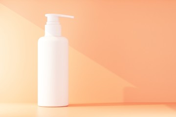 mock up plastic bottle for cosmetics