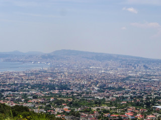 Fototapeta na wymiar Neapel vom Vesuv aus gesehen