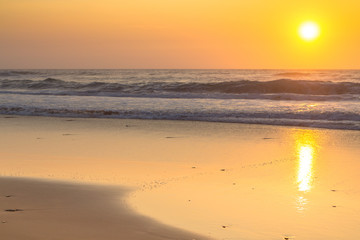 Beautiful sunset over the ocean