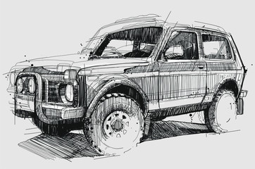 Geländewagen Sketch