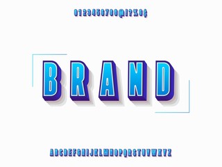 Font.alphabet. Handcrafted handwritten .vintage Hand Drawn.Shadow Effect .Retro Typography.Typeface.Script. Vector Illustration 