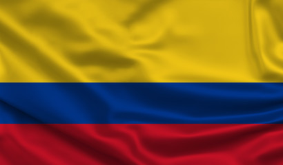 Waving world flags. Silk, satin texture. 3d Illustration.