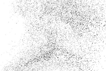 Black Grainy Texture Isolated On White Background. Dust Overlay. Dark Noise Granules. Digitally Generated Image. Vector Design Elements, Illustration, Eps 10.