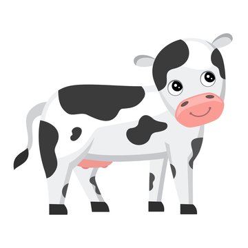 Cheerful cow vector illustration