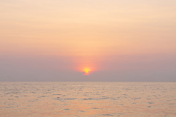 Beautiful sunrise over the ocean, concept of traveling