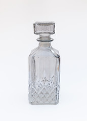 Old whiskey bottle - cristal glass flask