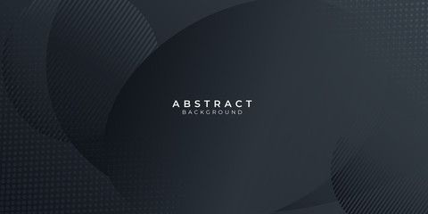 Black abstract presentation background with liquid and line circle. Vector illustration design for presentation, banner, cover, web, flyer, card, poster, wallpaper, texture, slide, magazine, and ppt