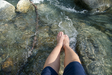feet in the water - 326069155