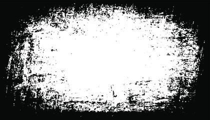 Scratched Frame. Grunge Urban Background Texture Vector. Dust Overlay. Distressed Grainy Grungy Framing Effect. Distressed Backdrop Vector Illustration. EPS 10.