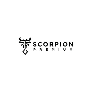 Scorpion logo line art vector symbol animal