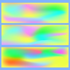 Obraz premium set of three abstract colorful banners for backgrounds.Vector illustration