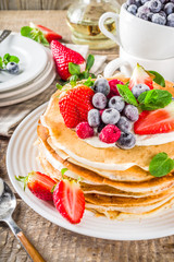 Sweet crepes with berries