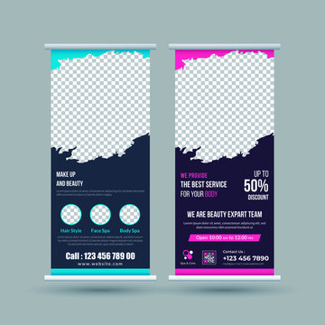 Beauty Care, Spa Roll Up Banner Template