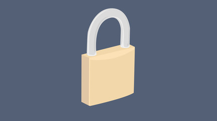 Vector Isolated Illustration of a Padlock