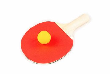Pin pong on an orange background.
