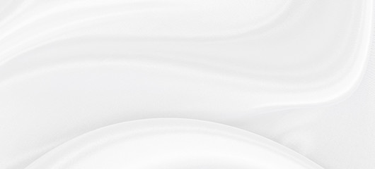 White gray satin texture that is white silver fabric silk panorama background with beautiful soft blur pattern natural.