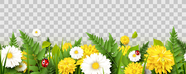 Materiał do szycia Spring time seamless border