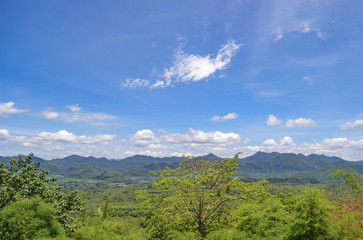 Kanjanaburi province, mountains view
