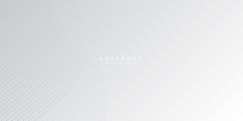 White abstract presentation background with gradient grey silver curve line.