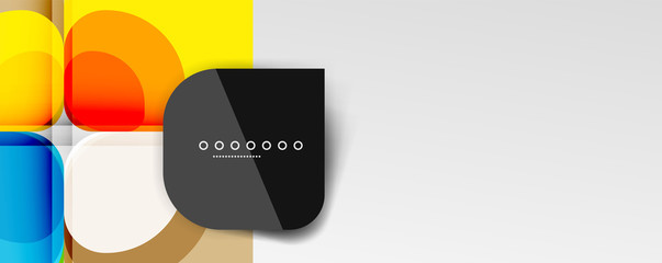 Abstract background - geometric cut paper design flower or square shape composition. Vector Illustration For Wallpaper, Banner, Background, Card, Book Illustration, landing page