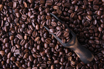 Coffee beans isolated on white background