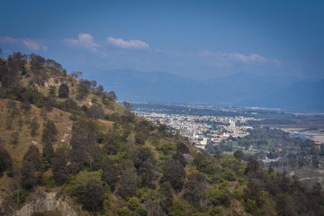 Fototapeta na wymiar panoramic view of mountain in haridwar uttarakhand Indian 