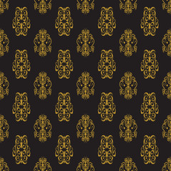 Damask seamless pattern background Royalty Free Vector