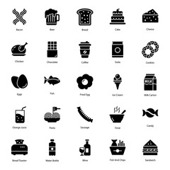 Food and Drinks Filled Icons Pack 
