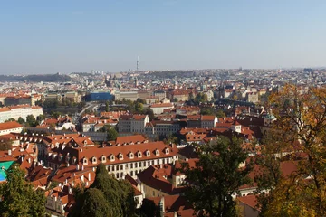Deurstickers Prague (Czech Republic). View of the outer city of Prague from the City Castle © Rafael