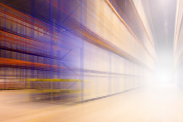 blurred  of interior warehouse, industry warehouse logistics background