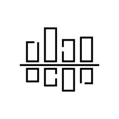 Gain loss graph line icon, concept sign, outline vector illustration, linear symbol.