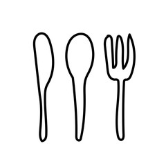 Vector single reusable dining appliances.Ecological illustration doodle black line on a white isolated background.Design for social media, web,cards,textiles,wrapping paper,packaging,prints,coloring.