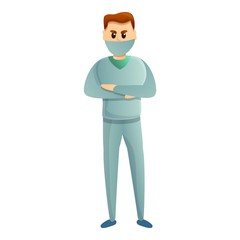 Mental hospital staff icon. Cartoon of mental hospital staff vector icon for web design isolated on white background