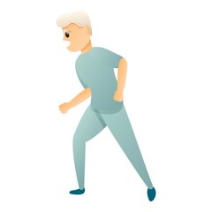 Fototapeta na wymiar Senior man mental hospital icon. Cartoon of senior man mental hospital vector icon for web design isolated on white background
