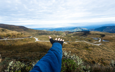 Senderismo, montañismo, trekking, deporte en montaña. Colombia Volcan Purace