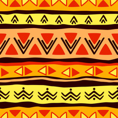 Tribal vector ornament. Seamless ethnic pattern. Endless texture.