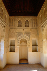 Granada, Spain - February 20, 2020: Interior of the Oratory of the Partal of the Alhambra in...