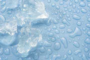 ice cube and water  background 